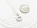 Itty Bitty Martini Necklace | Girl's Night Out | Birthstone Initial Necklace