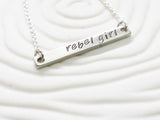 Itty Bitty Bar Necklace | Personalized ID Bar Necklace