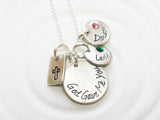 God Gave Me You | Name and Birthstone Necklace | Faith and Family Necklace