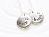 Birthstone Name Necklace | Pebble Jewelry