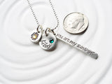 Itty Bitty You Are My Sunshine Necklace | Birthstone Name Necklace