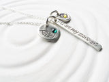 Itty Bitty You Are My Sunshine Necklace | Birthstone Name Necklace