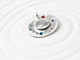 Family Tree Necklace | Name and Birthstone Jewelry | Grandmother or Mother's Gift