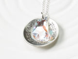 I Love You To The Moon & Back | Crystal Moon Necklace