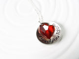 I Love You More | Red Swarovski Heart Necklace