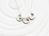 Itty Bitty Birthstone Initial Necklace | Minimalist Design