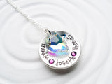 Swarovski Heart Necklace | Birthstone Name Jewelry | Mother's Necklace