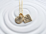 Not All Who Wander Are Lost | Compass Necklace | Gold Tone