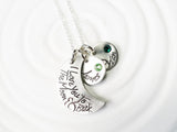 I Love You To The Moon & Back | Birthstone Mother's Necklace