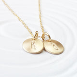 Gold Tone Initial Necklace | Whimsical Initial Charms