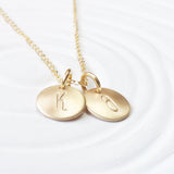 Gold Tone Initial Necklace | Whimsical Initial Charms