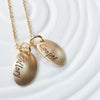 Golden Glow Oval Tag Necklace | Gold Tone Name Necklace