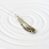 Elongated Teardrop Pendant | Sterling Silver Mother's Necklace