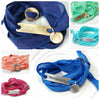 Silk Ribbon Wrap Bracelet | Exclusive Slide Clasp | Beach Saying
