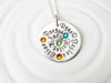Grandmother's Necklace | Birthstone Name Necklace | Mother's Necklace