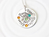 Grandmother's Necklace | Birthstone Name Necklace | Mother's Necklace