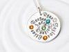 Grandmother's Necklace | Birthstone Name Necklace | Mother's Necklace
