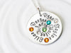 Grandmother's Necklace | Birthstone Name Necklace | Mother's Necklace