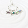 Sterling Silver Stars | Birthstone Initial Stars