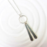 Sterling Silver Paddle Necklace | Initial Necklace