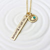 You Are My Sunshine | Birthstone Name Necklace