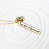 You Are My Sunshine | Birthstone Name Necklace