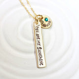 You Are My Sunshine | Birthstone Name Necklace