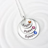 Stacked Disc Necklace | Mother's Birthstone Name Necklace