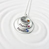 Stacked Disc Necklace | Mother's Birthstone Name Necklace