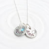 Mini Button Necklace | Birthstone Mother's Necklace