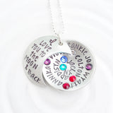 I Love You To The Moon & Back | Birthstone Multi Name Necklace