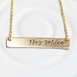Stay Golden | Golden Glow Bar Necklace