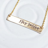Stay Golden | Golden Glow Bar Necklace