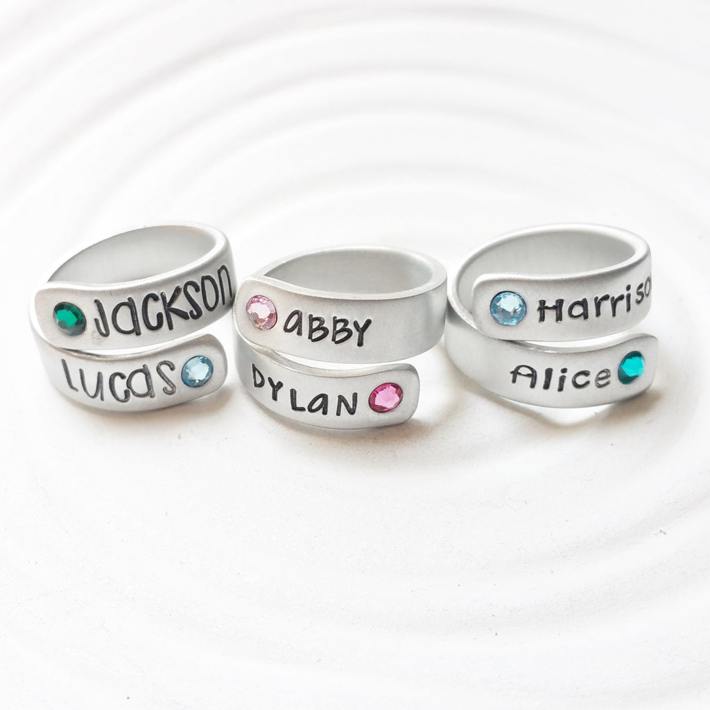 Birthstone Wrap Rings | Mother's Ring