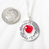 Languages of Love Necklace | Crystal Heart Necklace