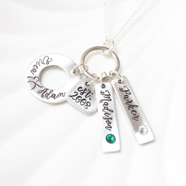 Family Necklace | Birthstone Mother's Necklace