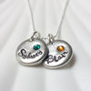 Pebble Name Neckace | Birthstone Mother's Necklace