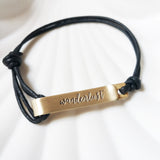 Personalized Fold Over Clasp | Leather Bracelet | Men's or Women's Sizes