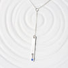 Y Shaped Bar Necklace | Birthstone Lariat Style Necklace