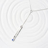 Y Shaped Bar Necklace | Birthstone Lariat Style Necklace