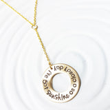 I've Got Sunshine on a Cloudy Day | Washer Lariat Necklace