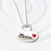 Floating Hole Heart | Tilted Heart Birthstone Necklace