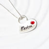 Floating Hole Heart | Tilted Heart Birthstone Necklace