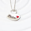 Floating Hole Heart | Tilted Heart Birthstone Necklace