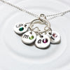 Mini Initial Disc Necklace | Charm Ring Necklace