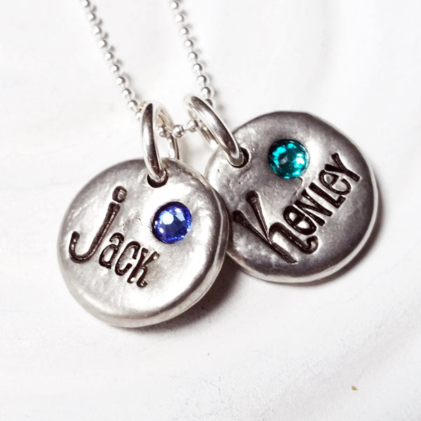 Mini Pebble Necklace | Birthstone Mother's Necklace