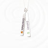 Skinny Tag Necklace | Birthstone Mother's Necklace