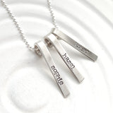 Mini Roll Top Tags | Mother's Name Necklace