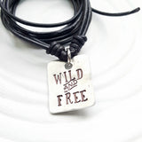 Wild and Free | Tag Necklace | Chain Option Available
