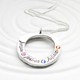 Organic Washer Necklace | Birthstone Mother's Necklace
